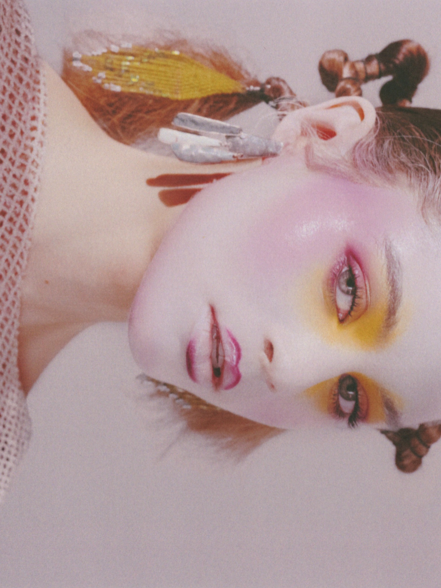 Tender Chaos beauty editorial for Flanelle, makeup by Gabriel Barse